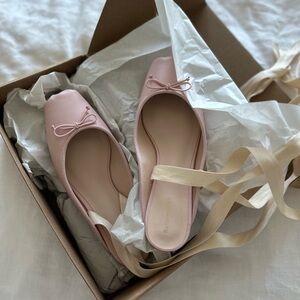 Reformation Soft Pink Ballet Flats